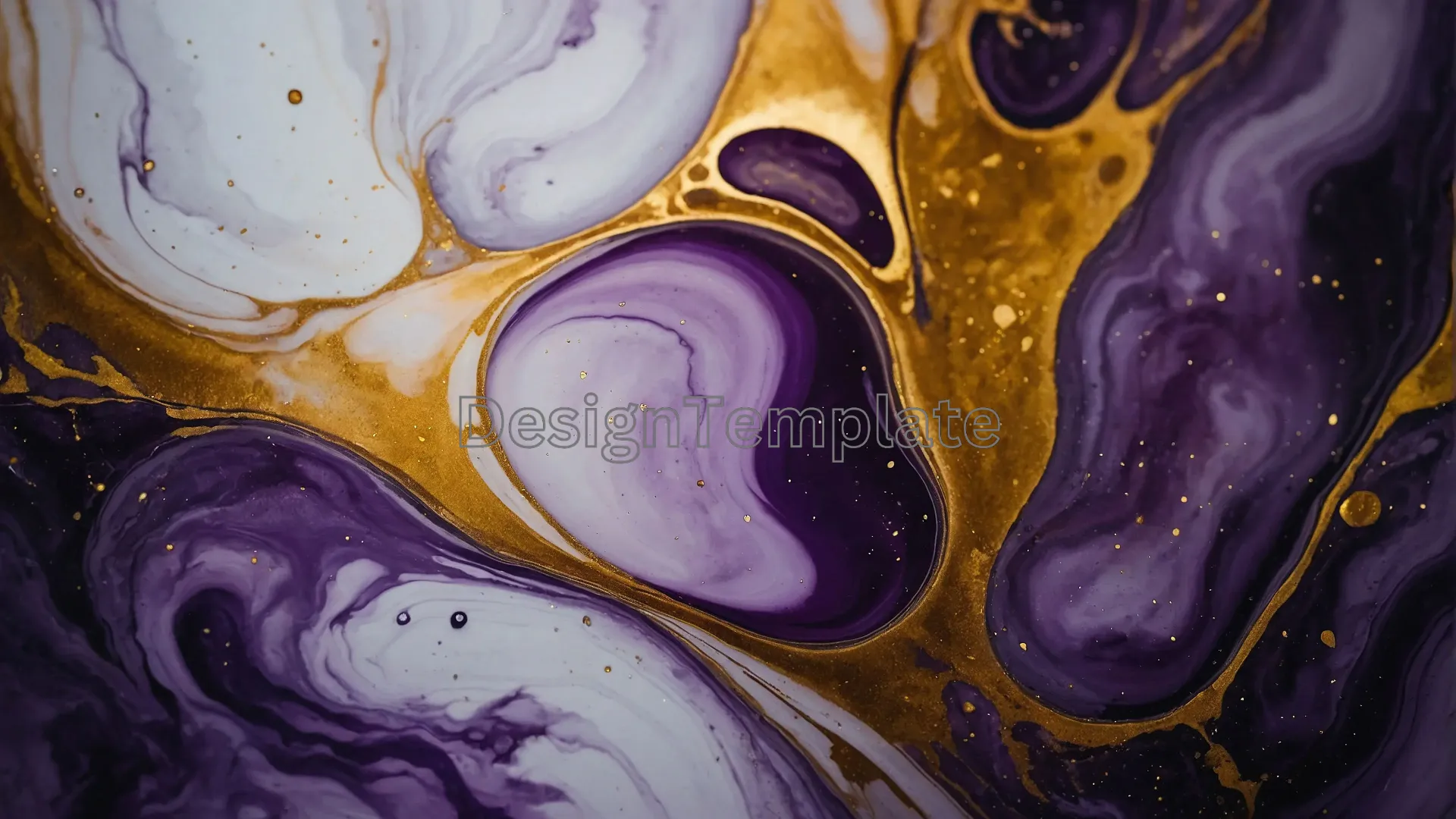 Fluidity Purple and Golden Marble Texture